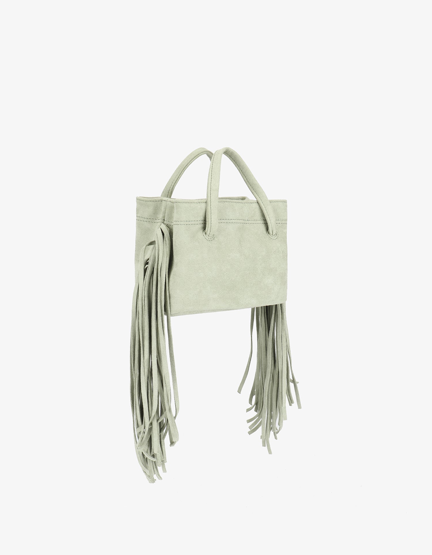 NOE FRINGE FAUX SUEDE SHORT CELADON - REMI/REID