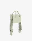 NOE FRINGE FAUX SUEDE SHORT CELADON - REMI/REID
