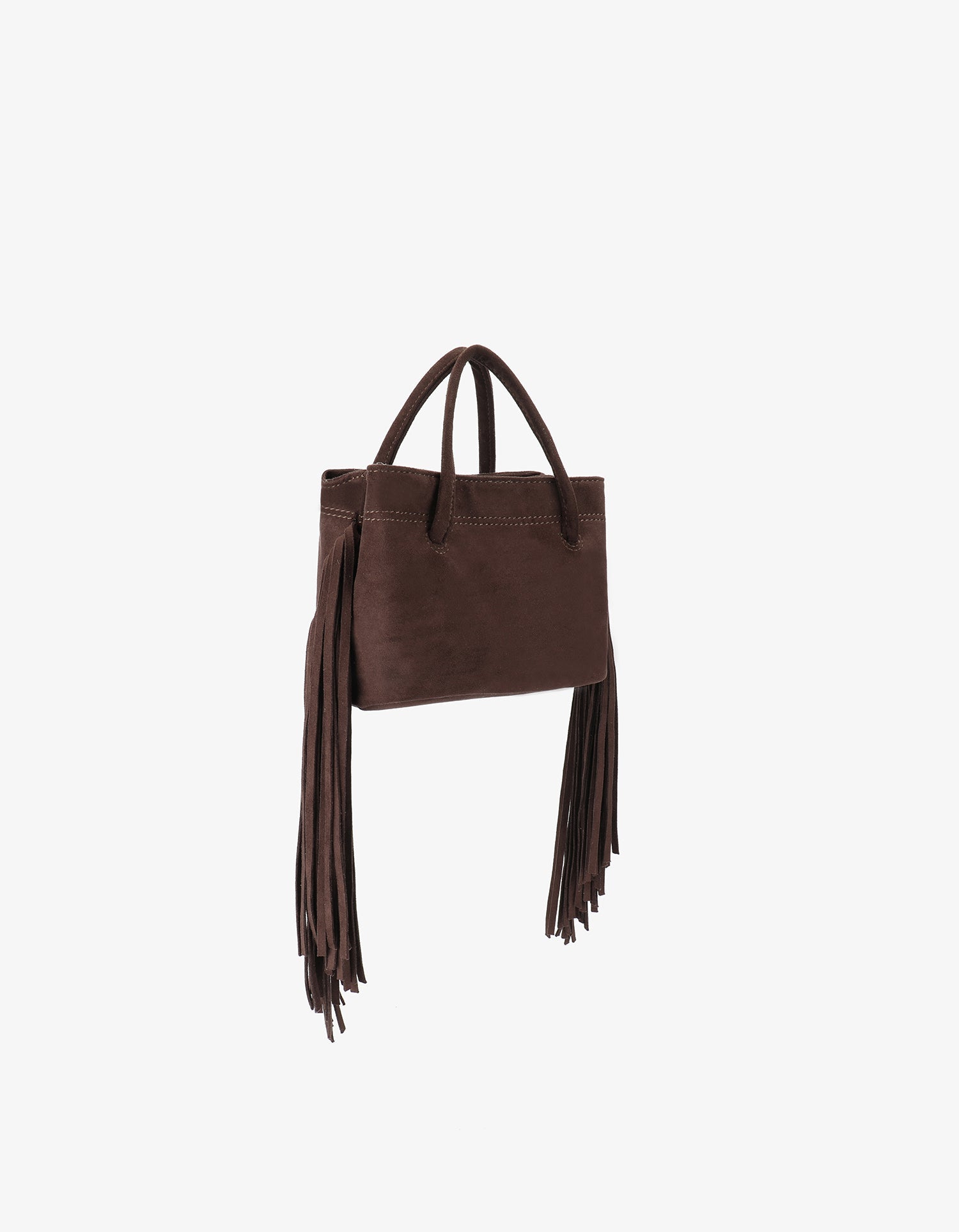 NOE FRINGE FAUX SUEDE SHORT CHOCOLATE - REMI/REID