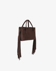 NOE FRINGE FAUX SUEDE SHORT CHOCOLATE - REMI/REID