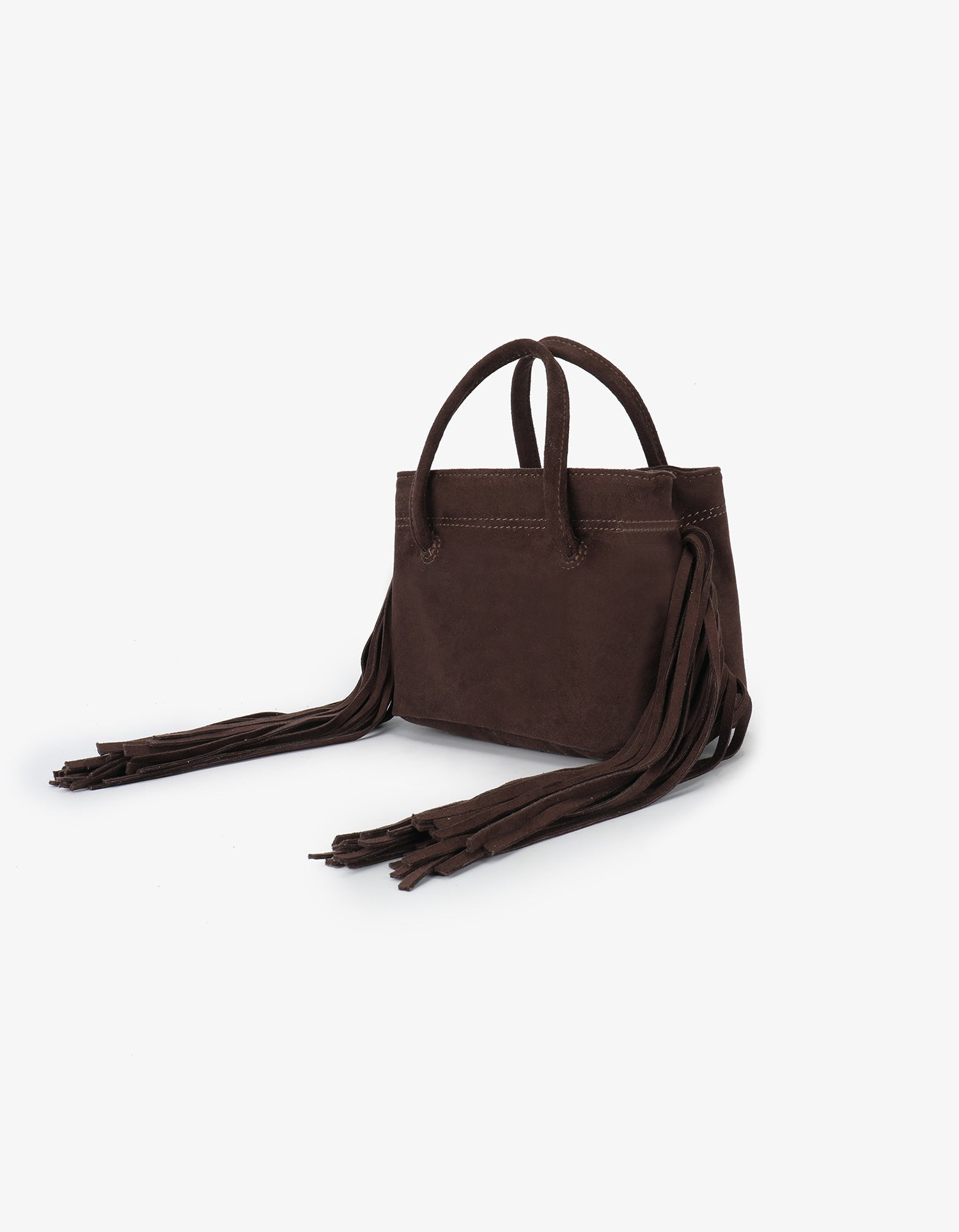 NOE FRINGE FAUX SUEDE SHORT CHOCOLATE - REMI/REID