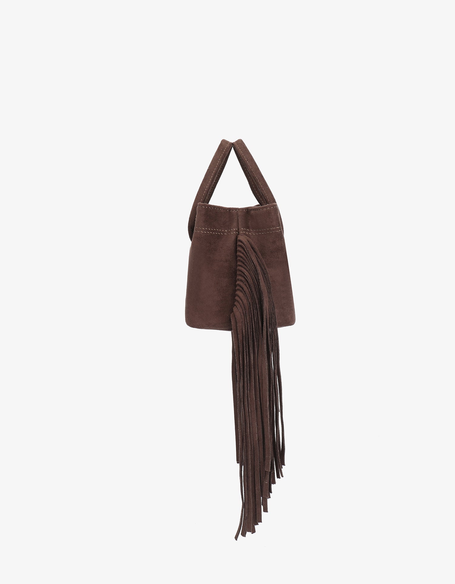 NOE FRINGE FAUX SUEDE SHORT CHOCOLATE - REMI/REID