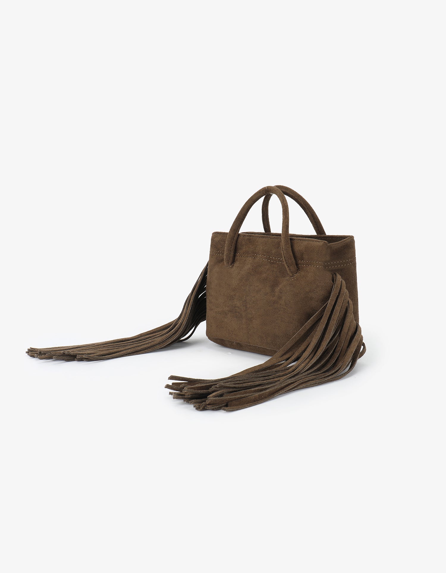 NOE FRINGE FAUX SUEDE SHORT OLIVE - REMI/REID