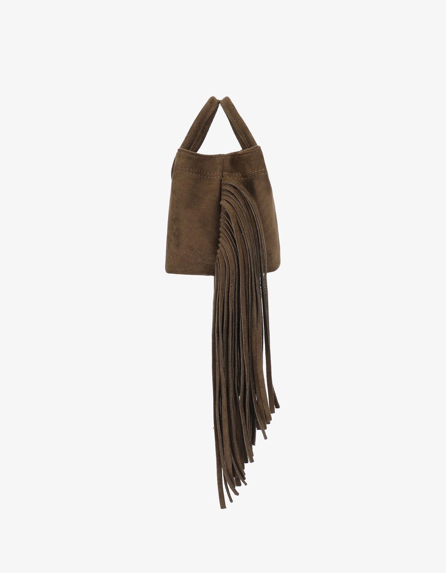 NOE FRINGE FAUX SUEDE SHORT OLIVE - REMI/REID