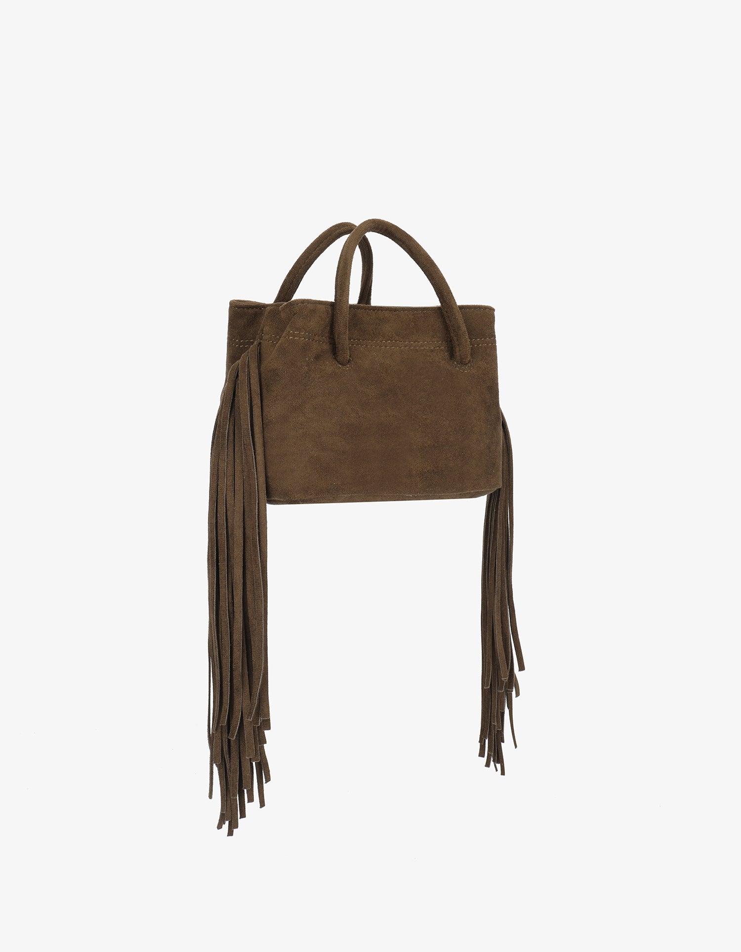 NOE FRINGE FAUX SUEDE SHORT OLIVE - REMI/REID