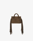 NOE FRINGE FAUX SUEDE SHORT OLIVE - REMI/REID