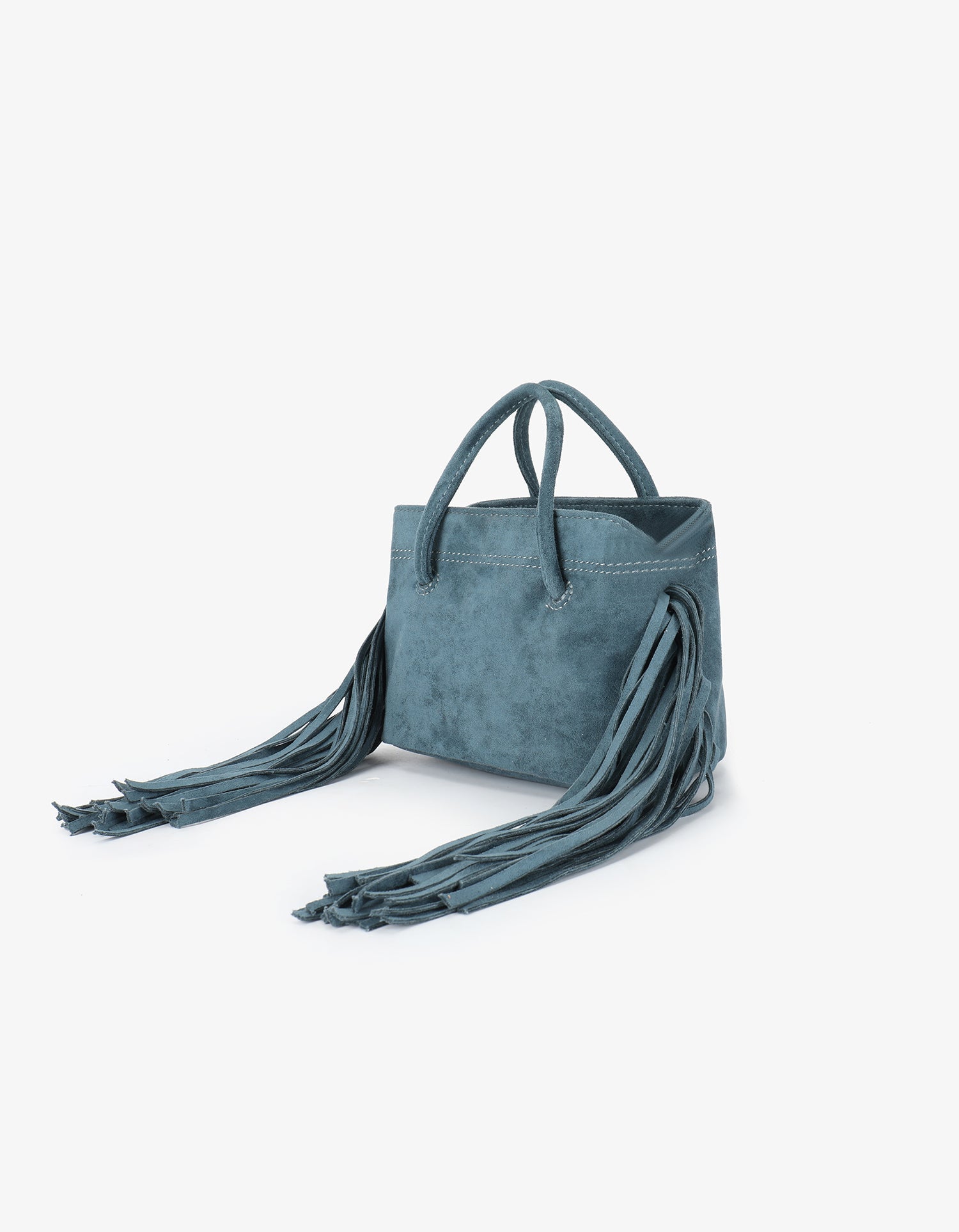 NOE FRINGE FAUX SUEDE SHORT TEAL - REMI/REID