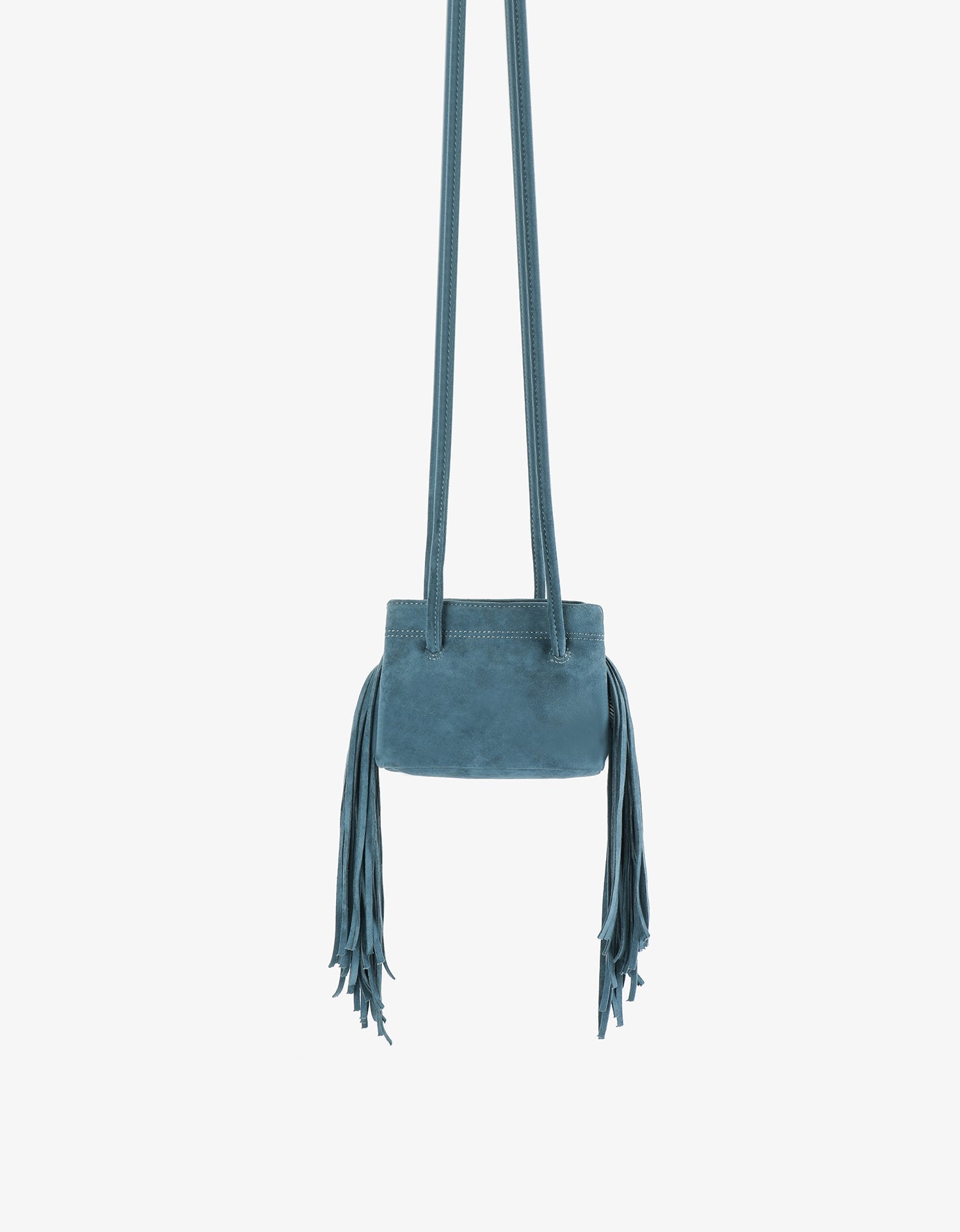 NOE FRINGE FAUX SUEDE SHORT TEAL - REMI/REID