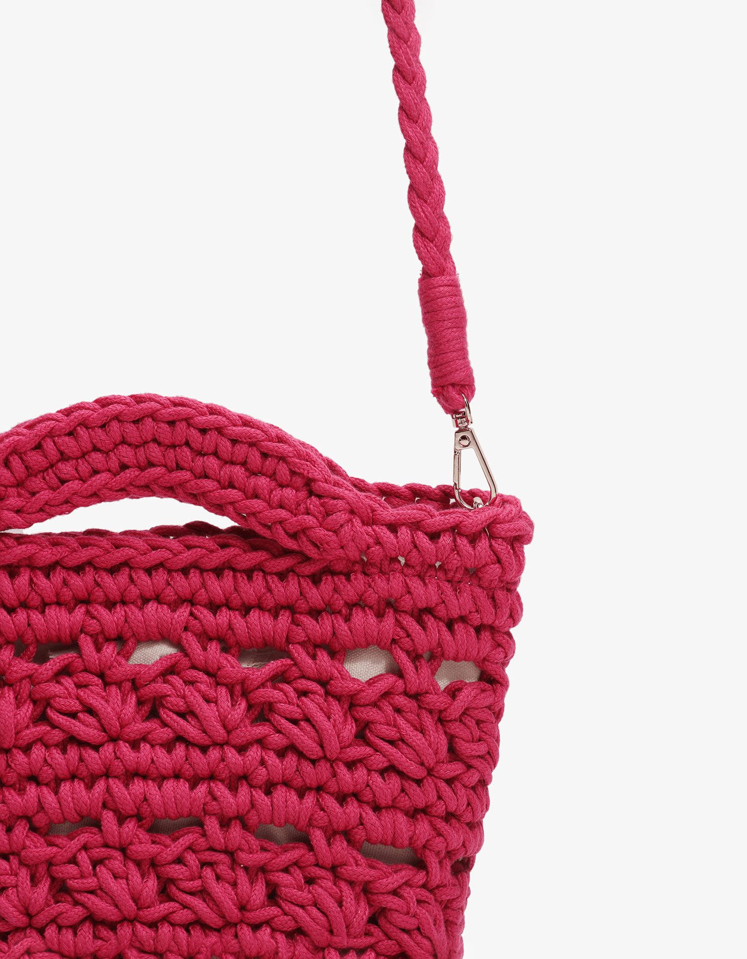 NOEMI MINI TOTE CROCHET MAGENTA - REMI/REID
