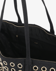 OYA GROMMET CANVAS TOTE BLACK - REMI/REID