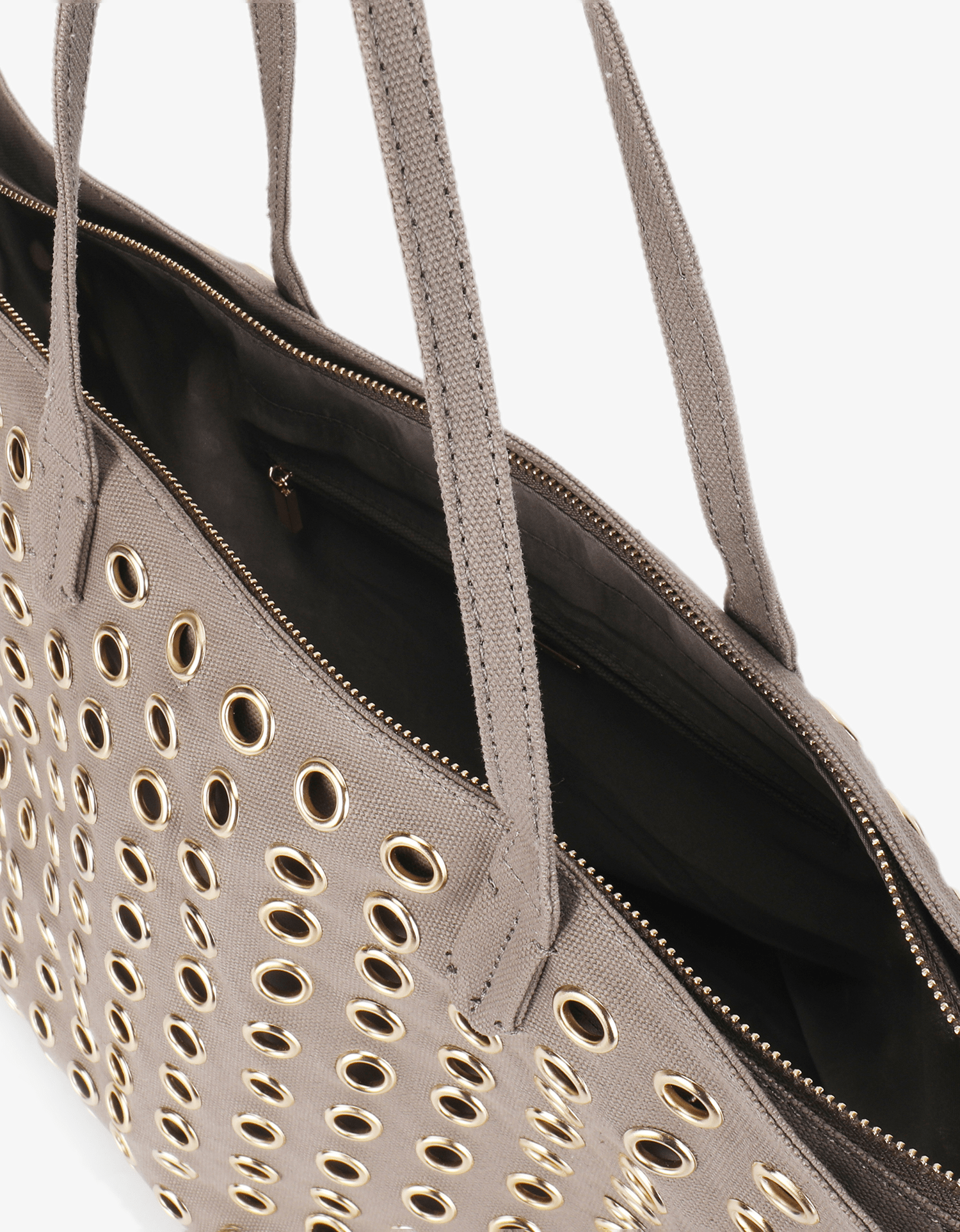OYA GROMMET CANVAS TOTE GREY - REMI/REID