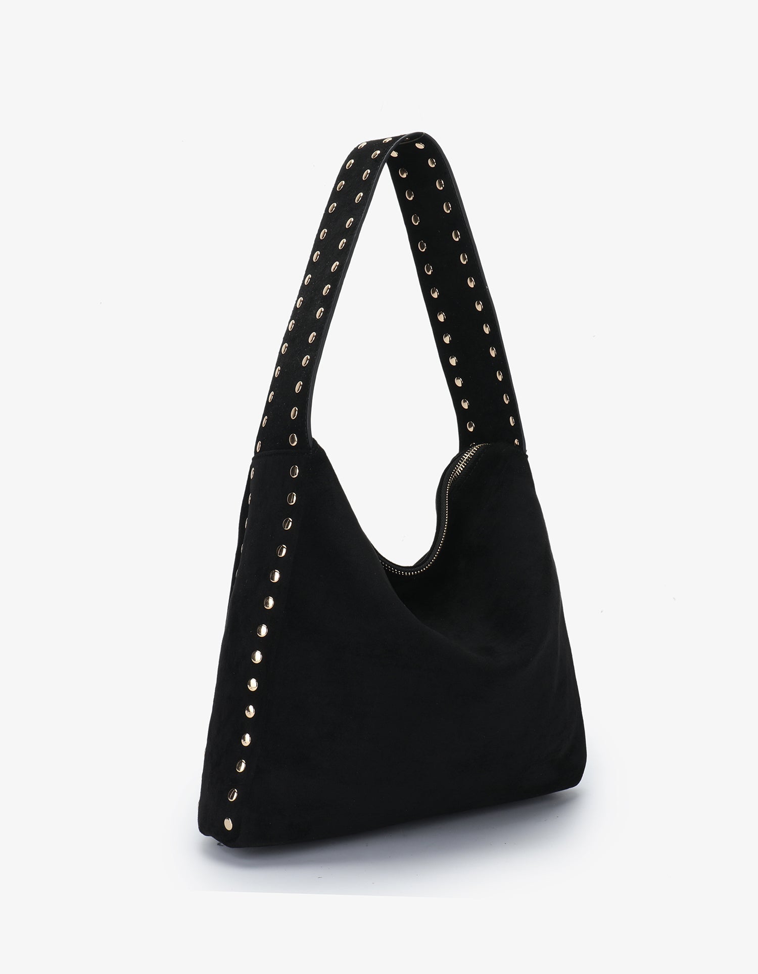 PASCAL SHOULDER STUDDED FAUX SUEDE BLACK - REMI/REID