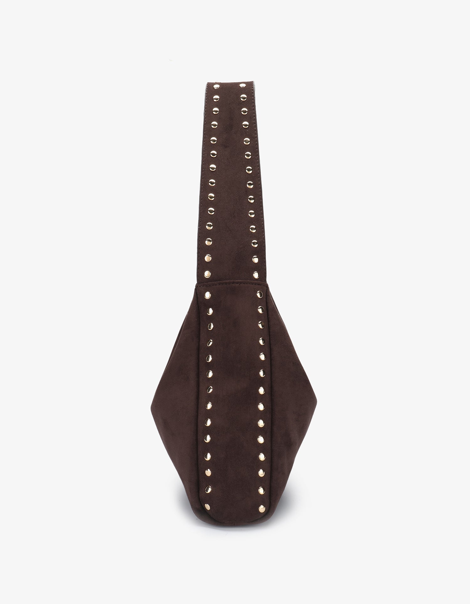 PASCAL SHOULDER STUDDED FAUX SUEDE CHOCOLATE - REMI/REID