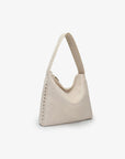 PASCAL SHOULDER STUDDED FAUX SUEDE CREAM - REMI/REID