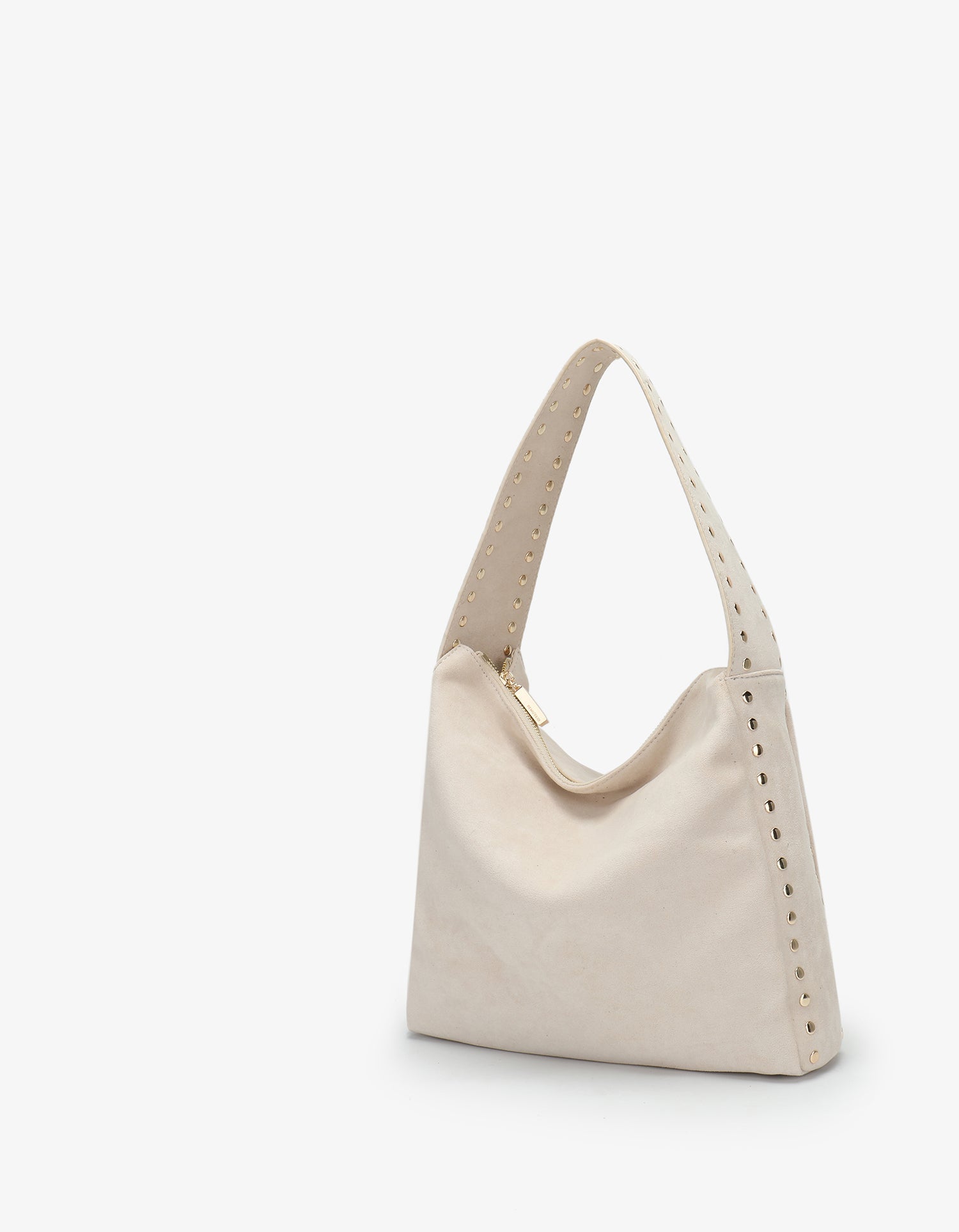 PASCAL SHOULDER STUDDED FAUX SUEDE CREAM - REMI/REID