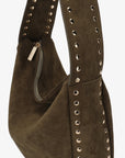 PASCAL SHOULDER STUDDED FAUX SUEDE OLIVE - REMI/REID