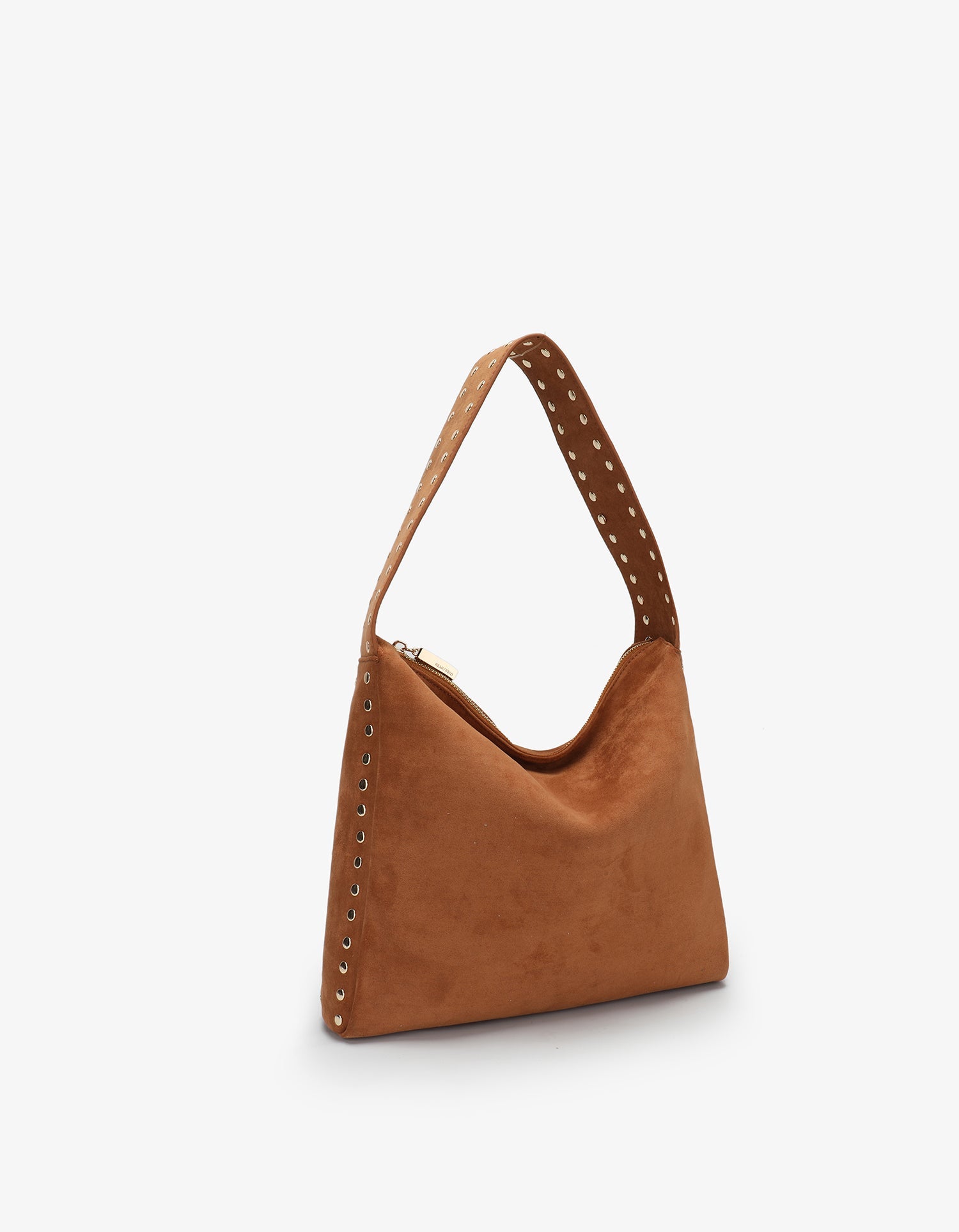 PASCAL SHOULDER STUDDED FAUX SUEDE TAN - REMI/REID