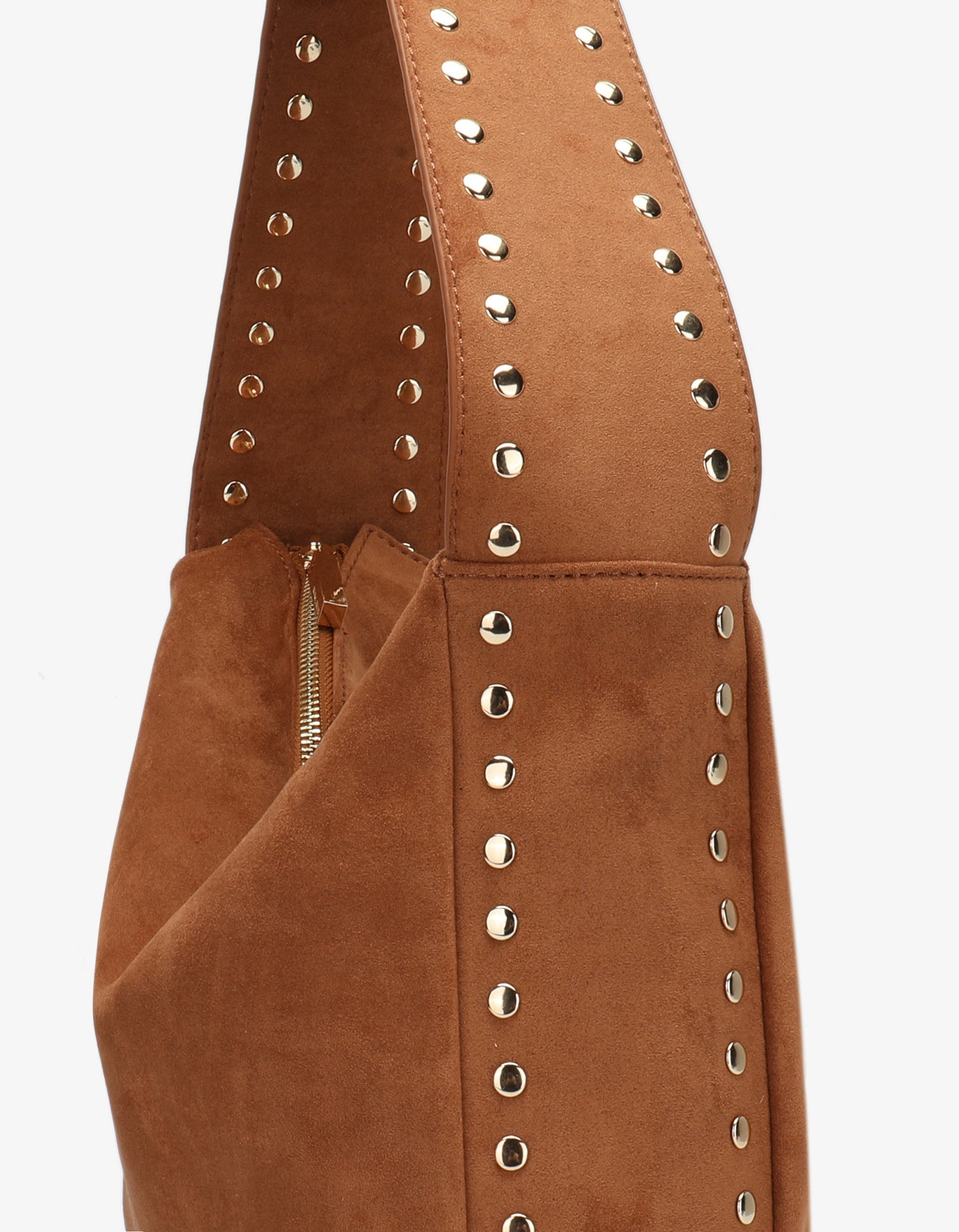 PASCAL SHOULDER STUDDED FAUX SUEDE TAN - REMI/REID