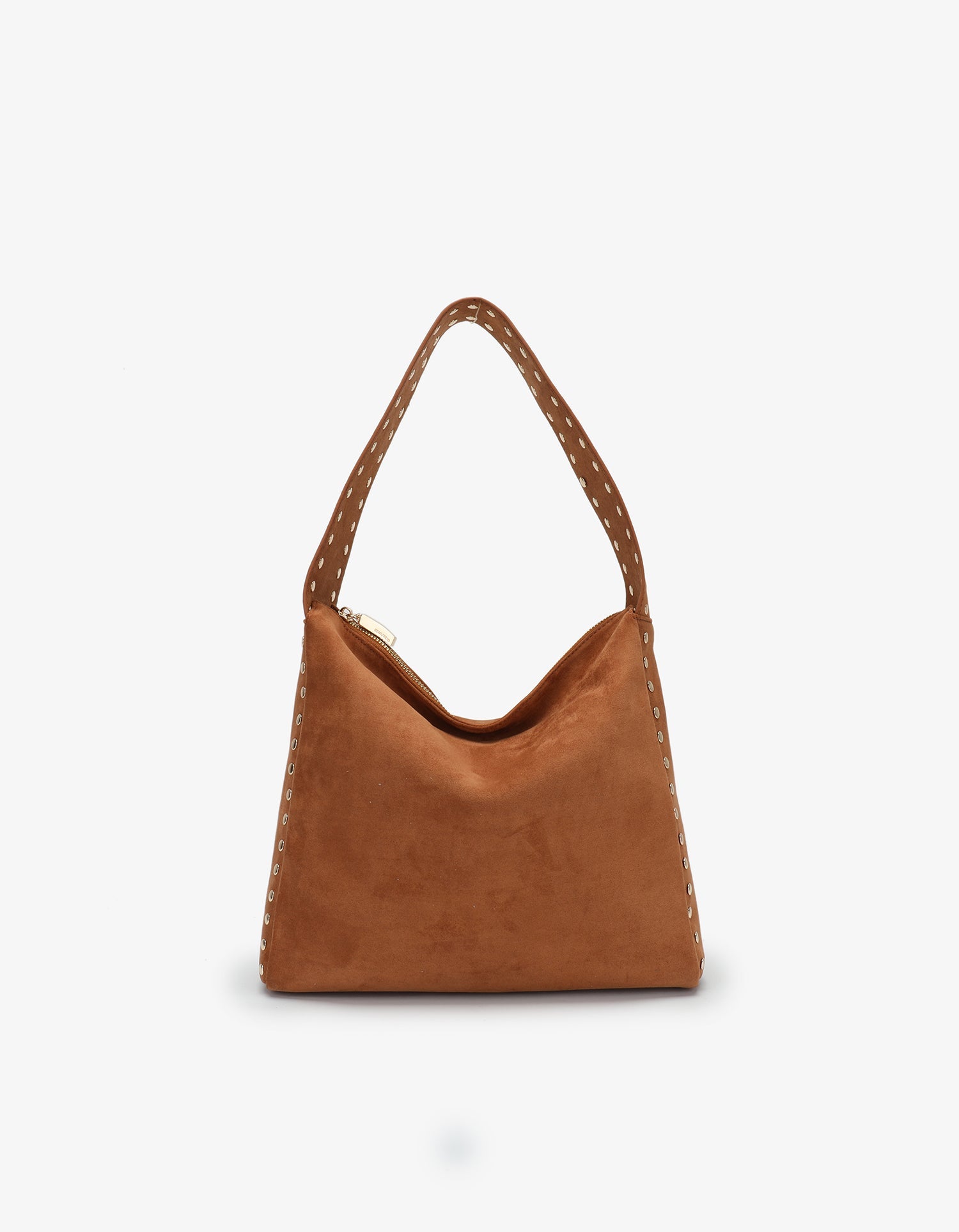 PASCAL SHOULDER STUDDED FAUX SUEDE TAN - REMI/REID