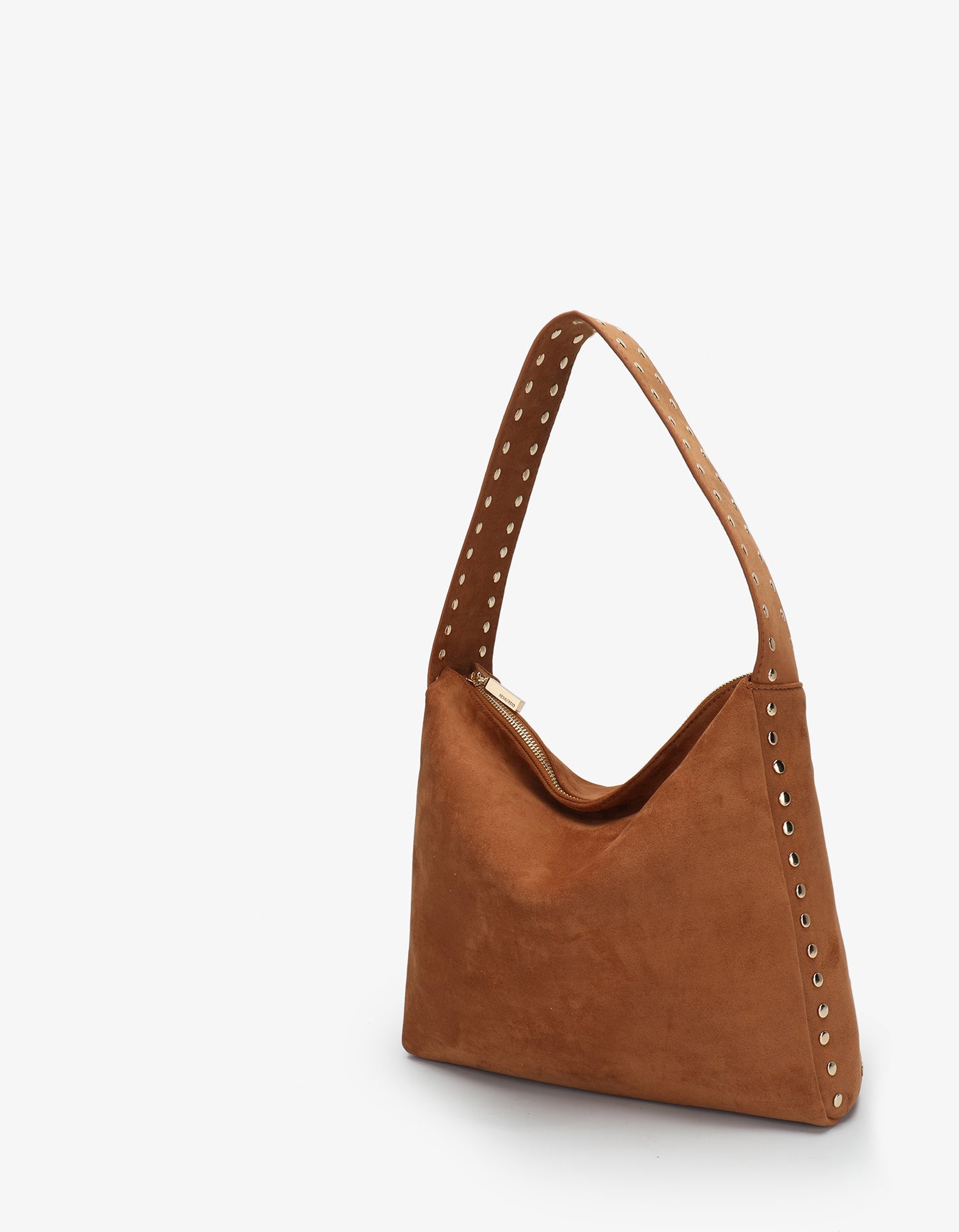 PASCAL SHOULDER STUDDED FAUX SUEDE TAN - REMI/REID