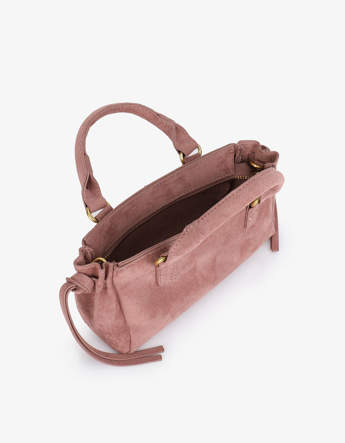 PEPPER MINI SATCHEL FAUX SUEDE BERRY - REMI/REID