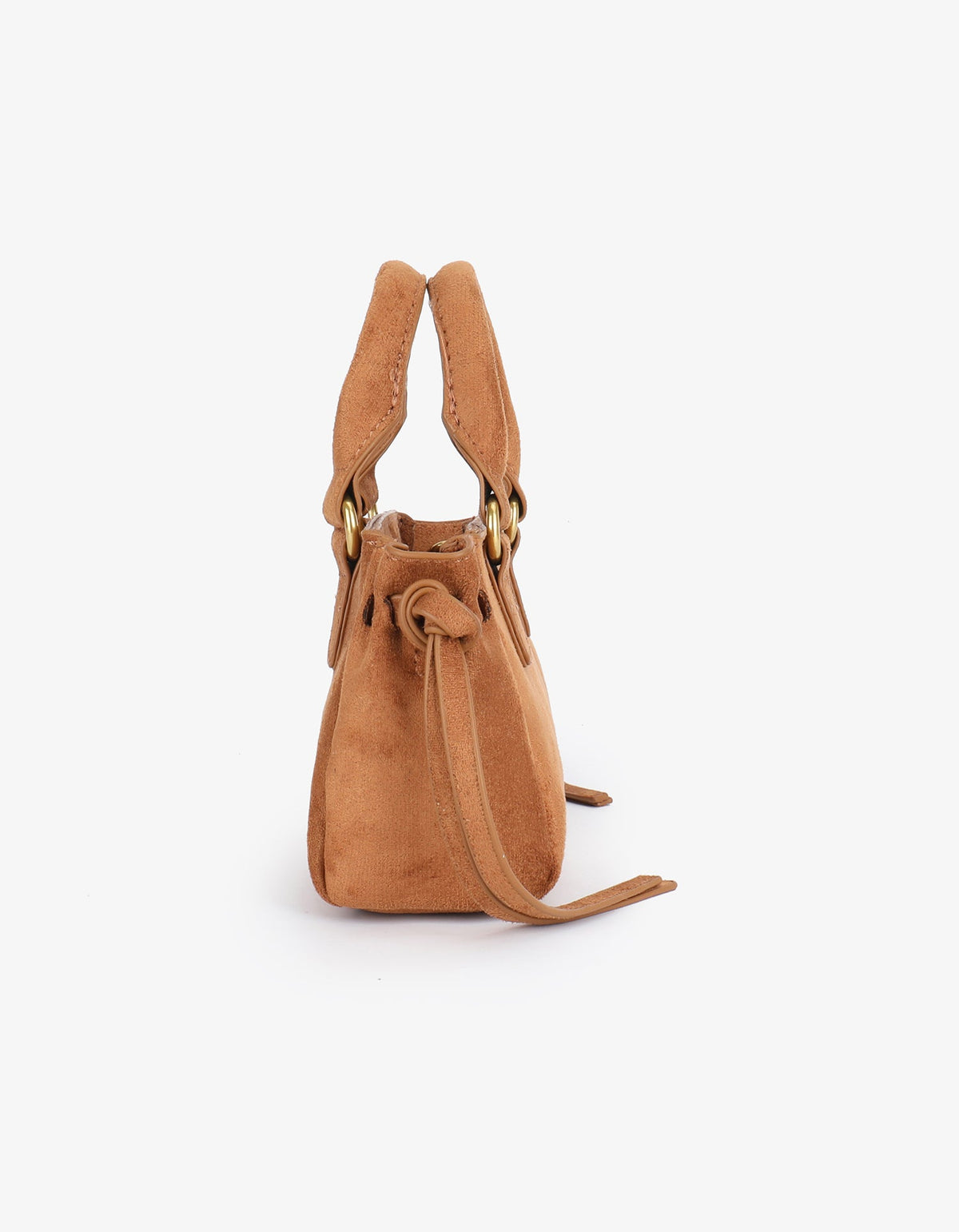 PEPPER MINI SATCHEL FAUX SUEDE CAMEL - REMI/REID