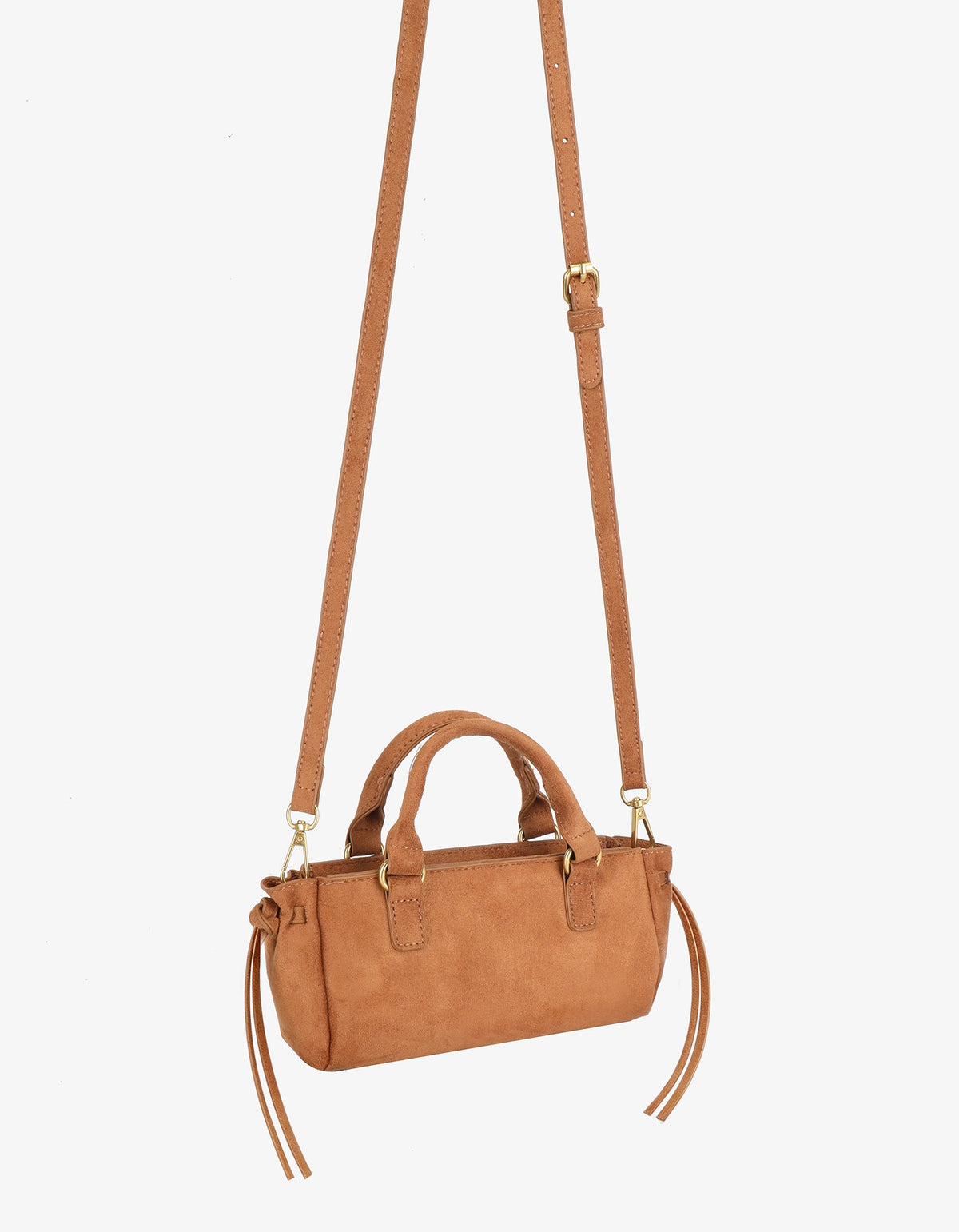 PEPPER MINI SATCHEL FAUX SUEDE CAMEL - REMI/REID