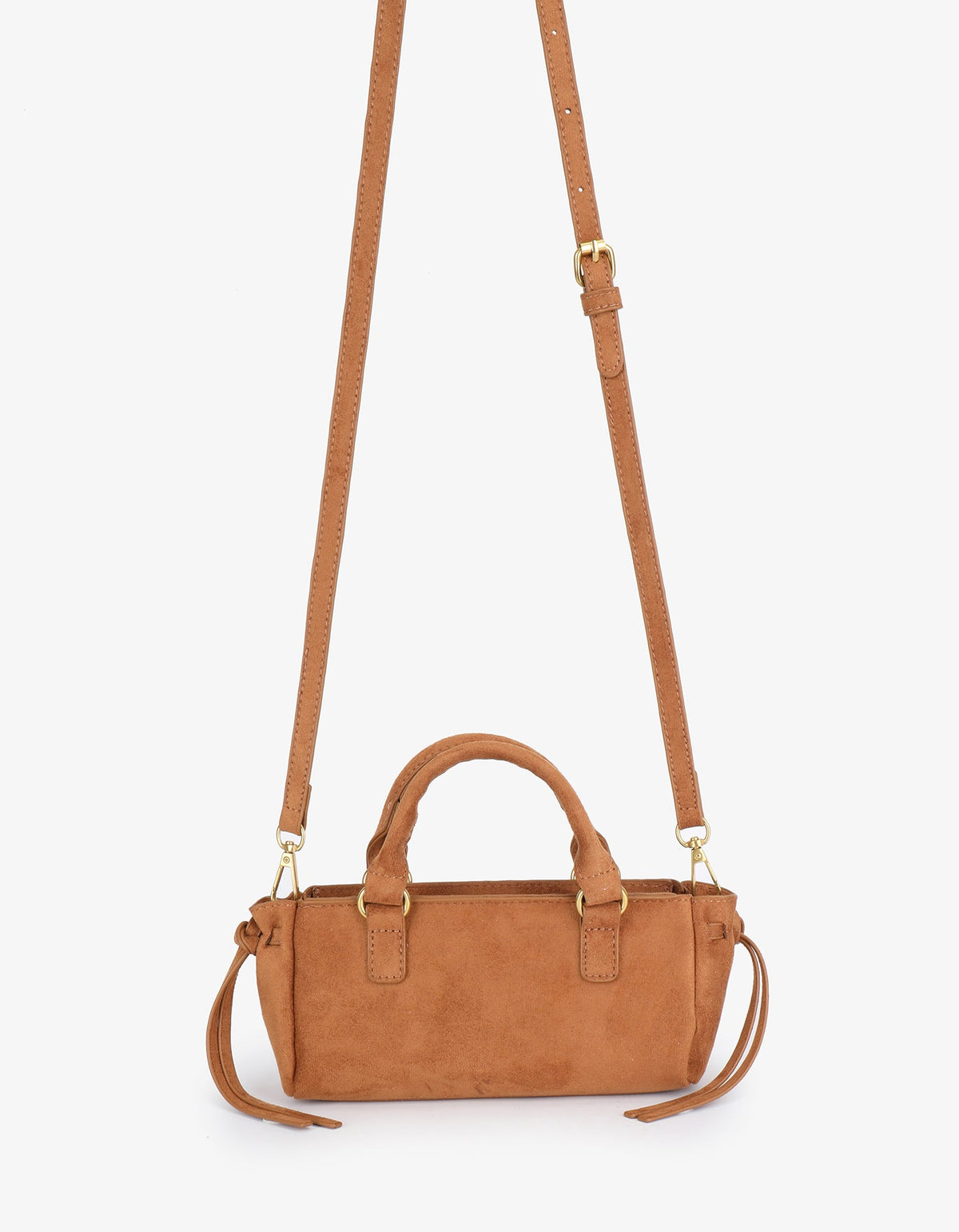 PEPPER MINI SATCHEL FAUX SUEDE CAMEL - REMI/REID