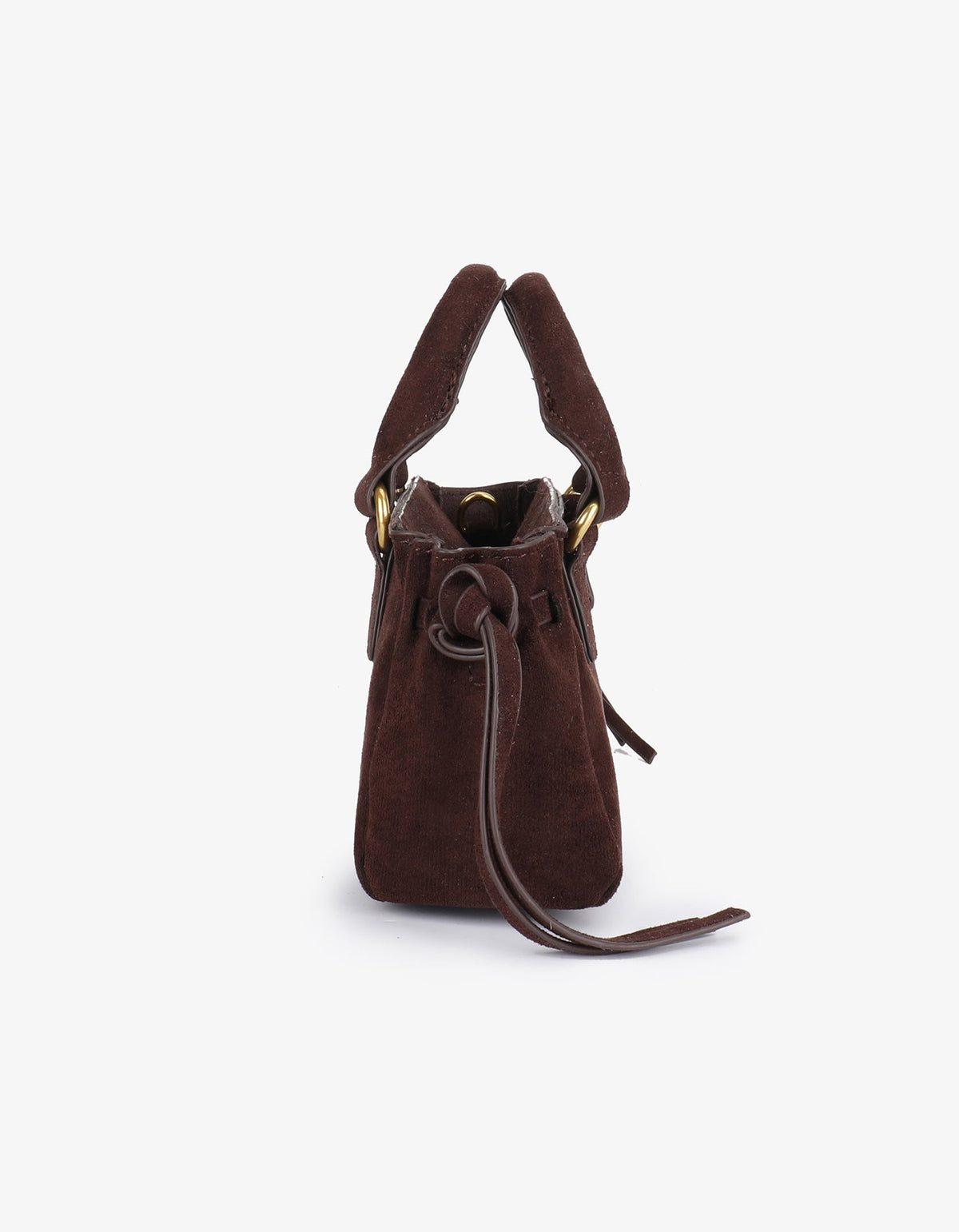 PEPPER MINI SATCHEL FAUX SUEDE CHOCOLATE - REMI/REID
