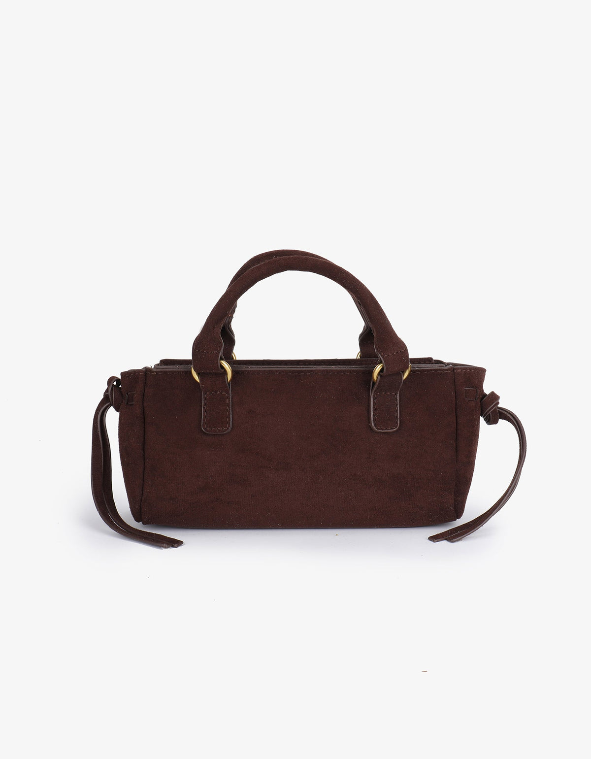 PEPPER MINI SATCHEL FAUX SUEDE CHOCOLATE - REMI/REID