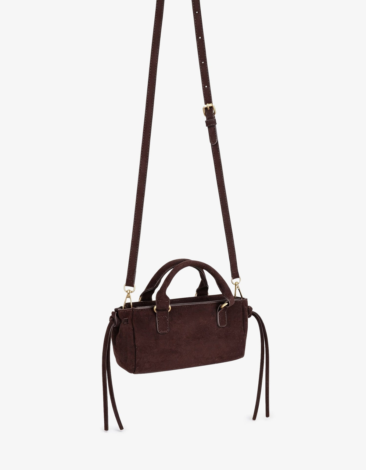 PEPPER MINI SATCHEL FAUX SUEDE CHOCOLATE - REMI/REID