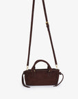 PEPPER MINI SATCHEL FAUX SUEDE CHOCOLATE - REMI/REID