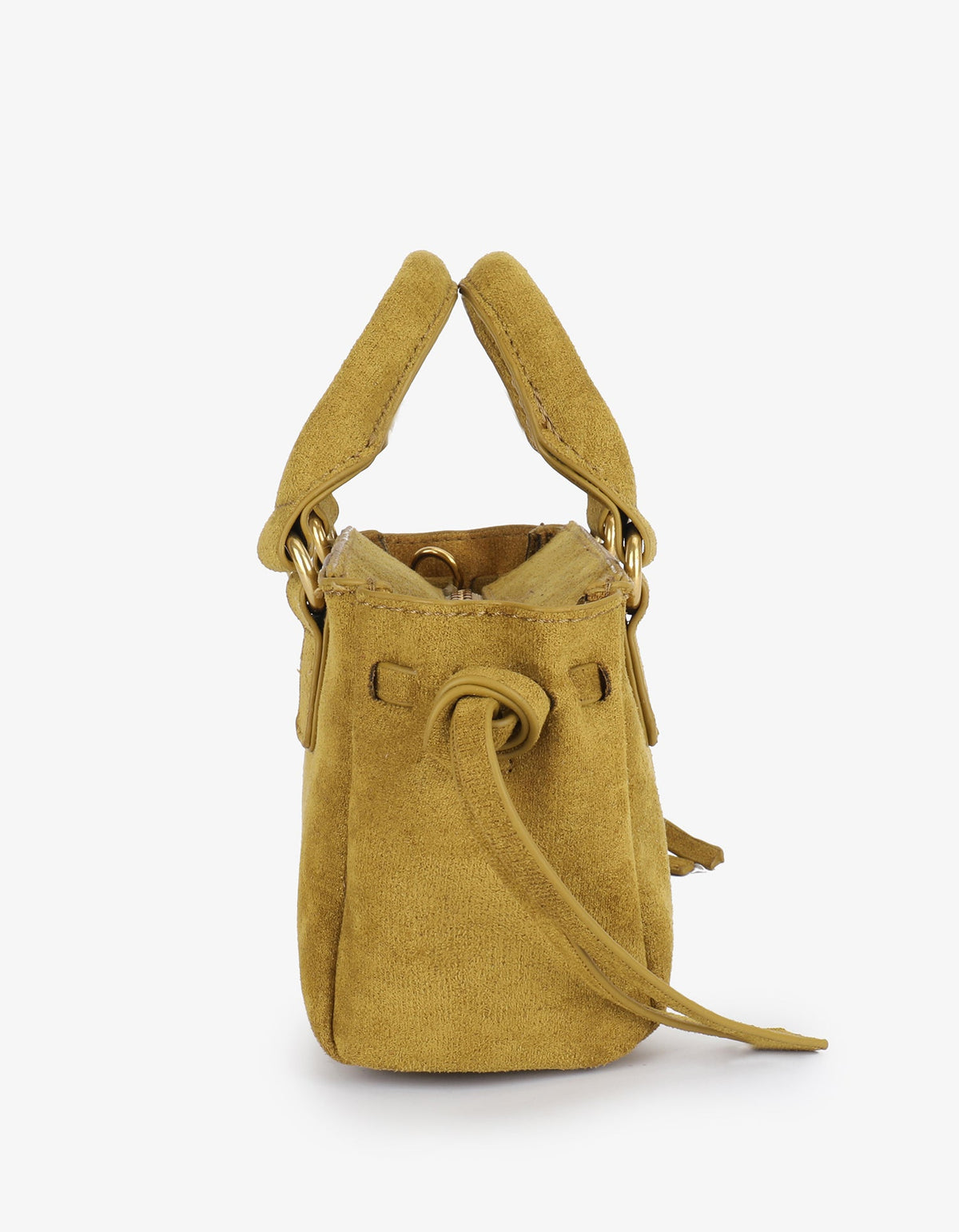 PEPPER MINI SATCHEL FAUX SUEDE DARK CHARTRUESE - REMI/REID