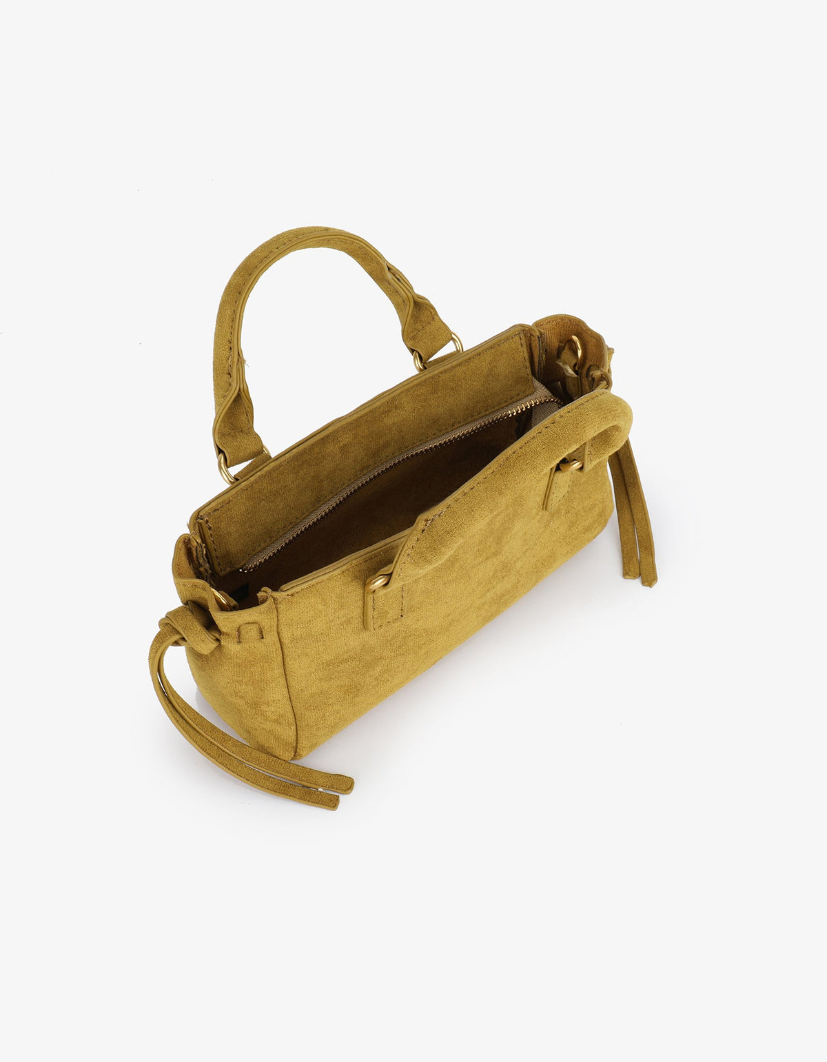 PEPPER MINI SATCHEL FAUX SUEDE DARK CHARTRUESE - REMI/REID