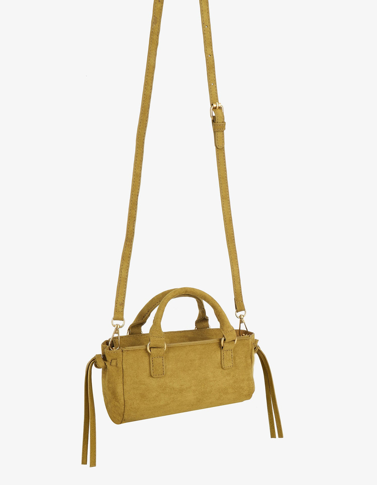 PEPPER MINI SATCHEL FAUX SUEDE DARK CHARTRUESE - REMI/REID