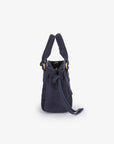 PEPPER MINI SATCHEL FAUX SUEDE NAVY - REMI/REID