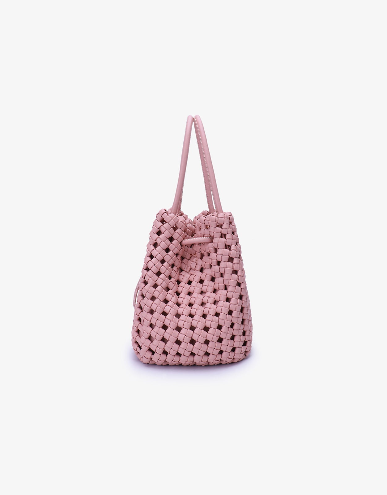 PERRIE BUCKET MINI WOVEN SQUARE BALLET PINK - REMI/REID