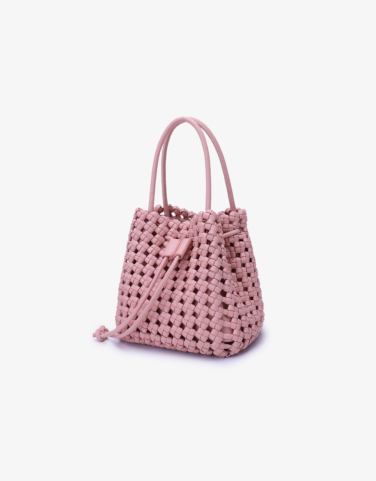 PERRIE BUCKET MINI WOVEN SQUARE BALLET PINK - REMI/REID