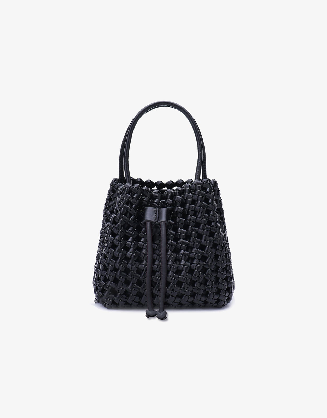 PERRIE BUCKET MINI WOVEN SQUARE BLACK - REMI/REID