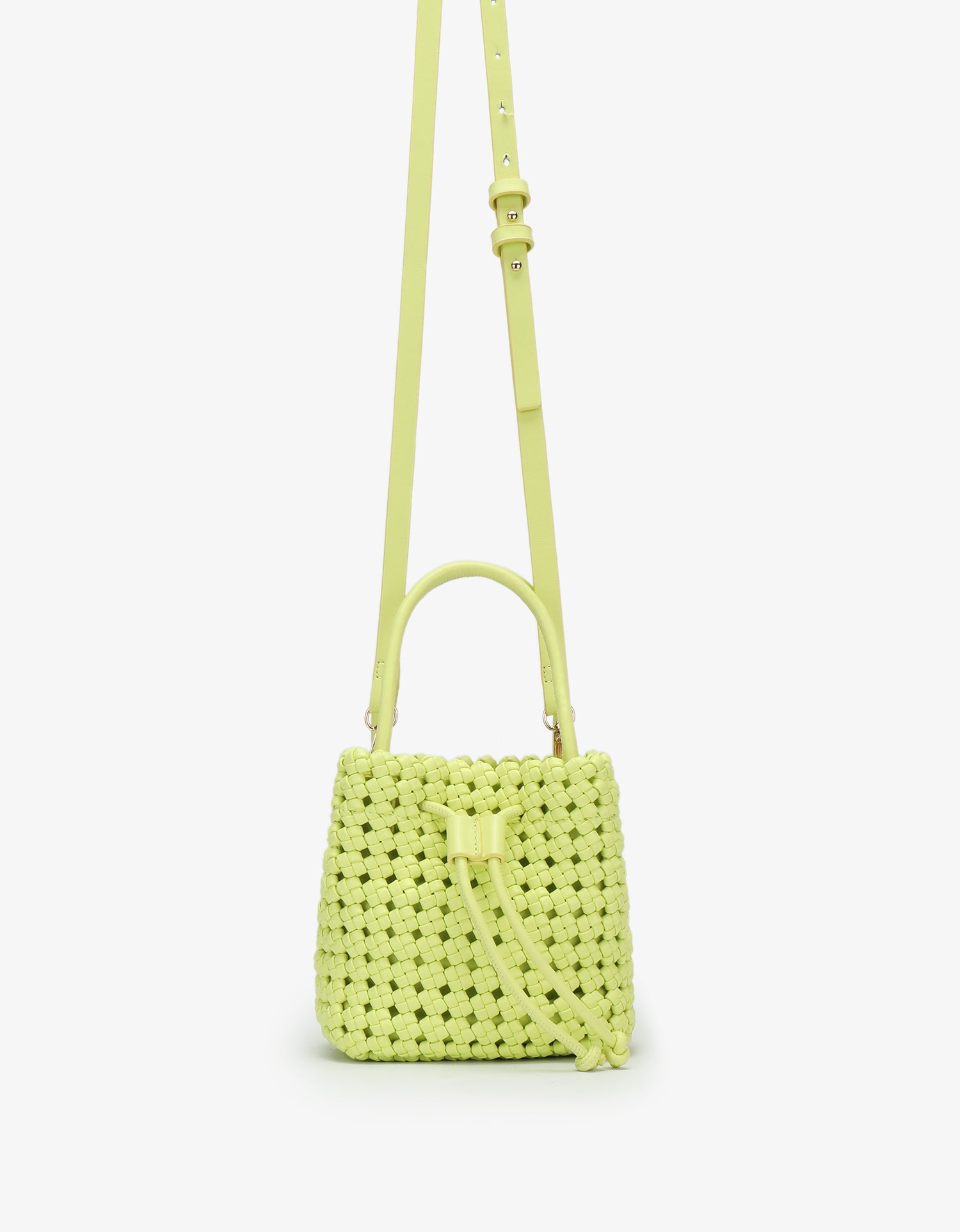 PERRIE BUCKET MINI WOVEN SQUARE CITRUS - REMI/REID