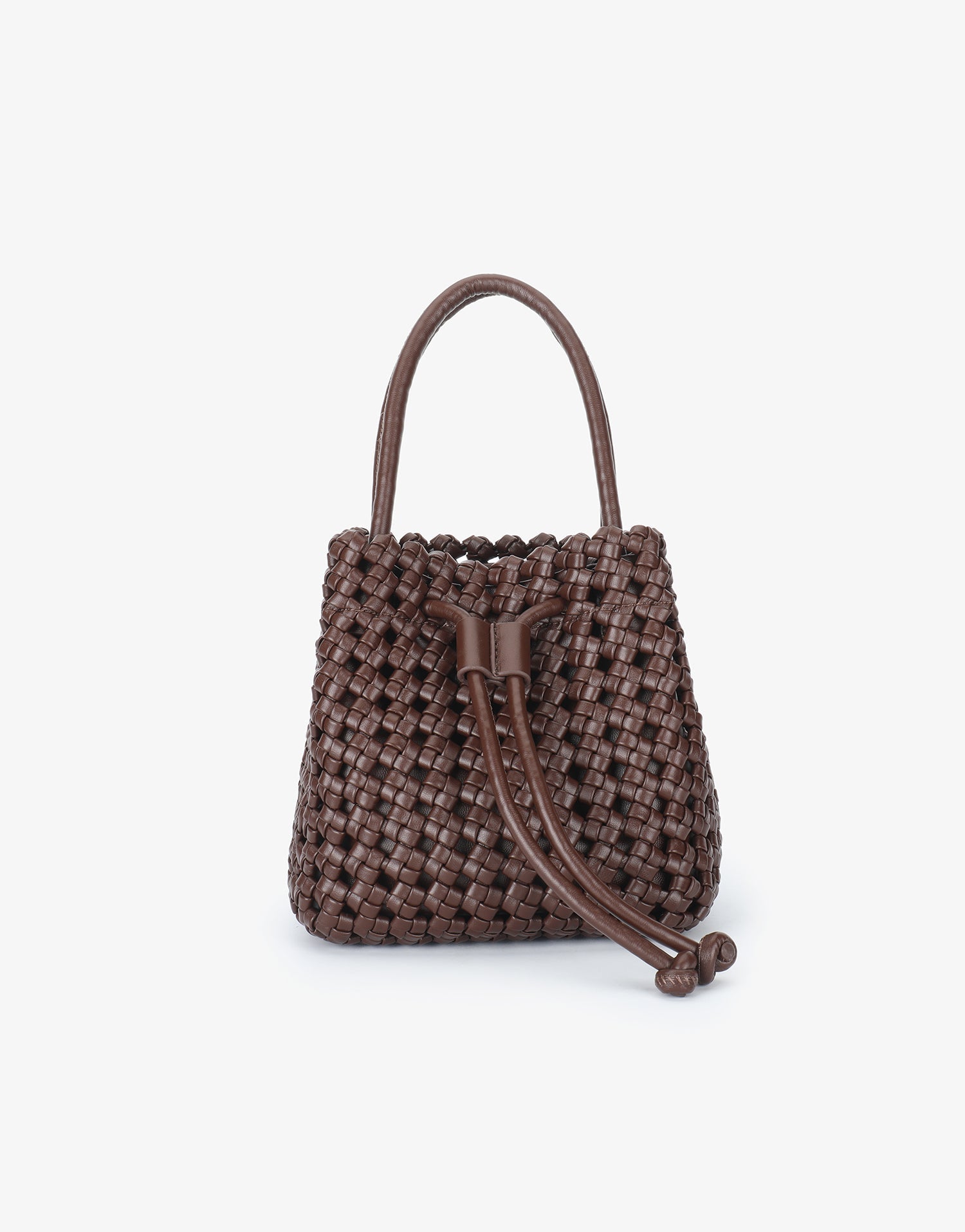 PERRIE BUCKET MINI WOVEN SQUARE ESPRESSO - REMI/REID