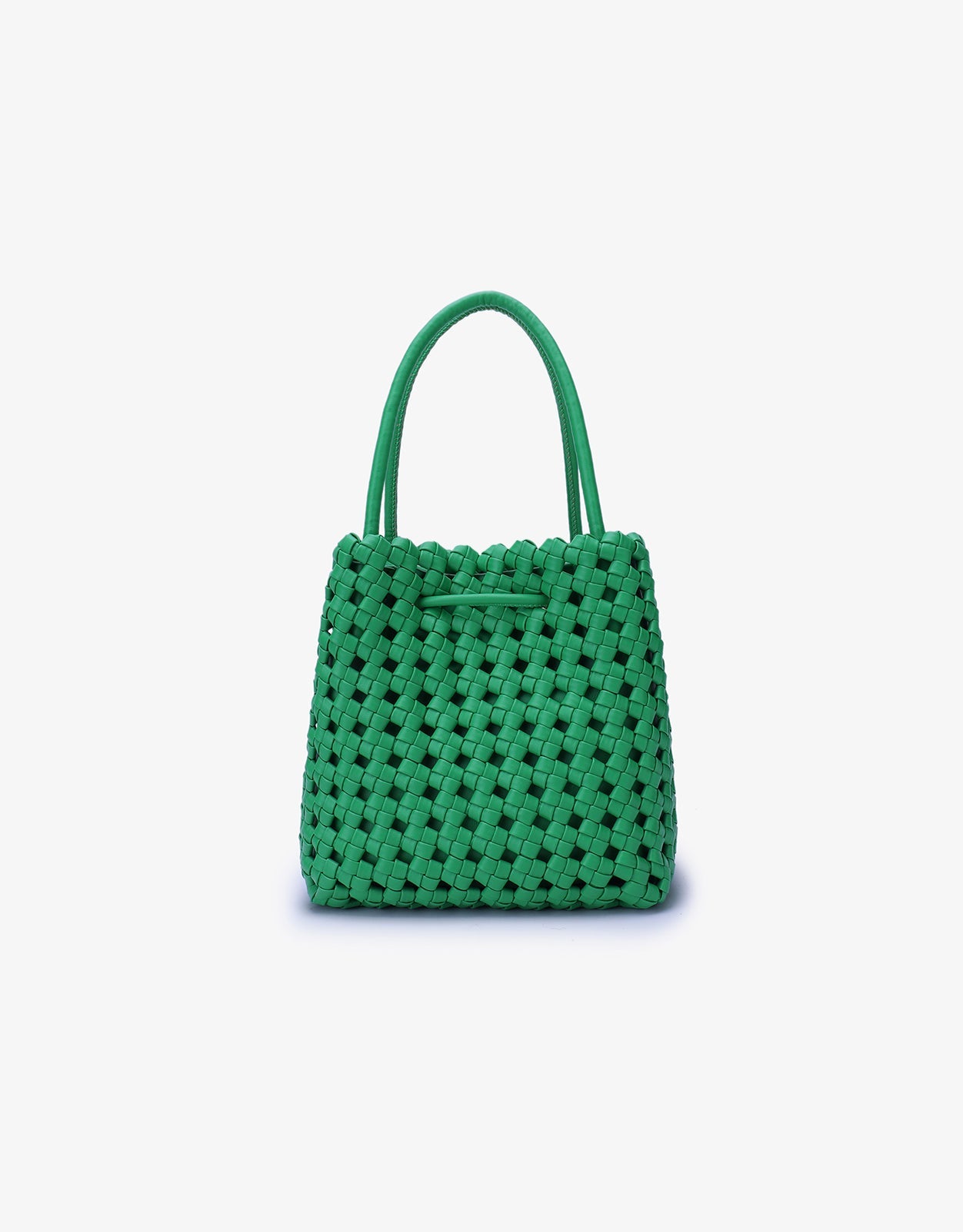 PERRIE BUCKET MINI WOVEN SQUARE GREEN - REMI/REID