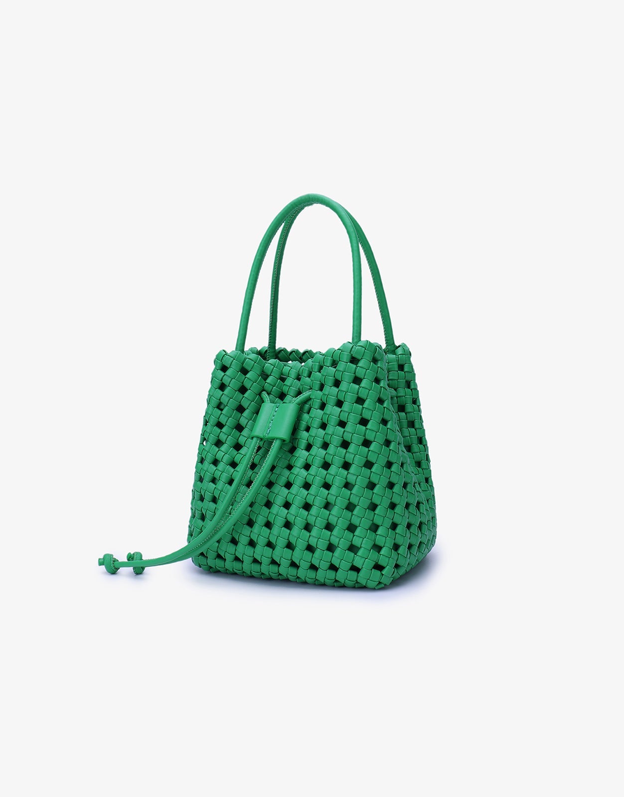 PERRIE BUCKET MINI WOVEN SQUARE GREEN - REMI/REID