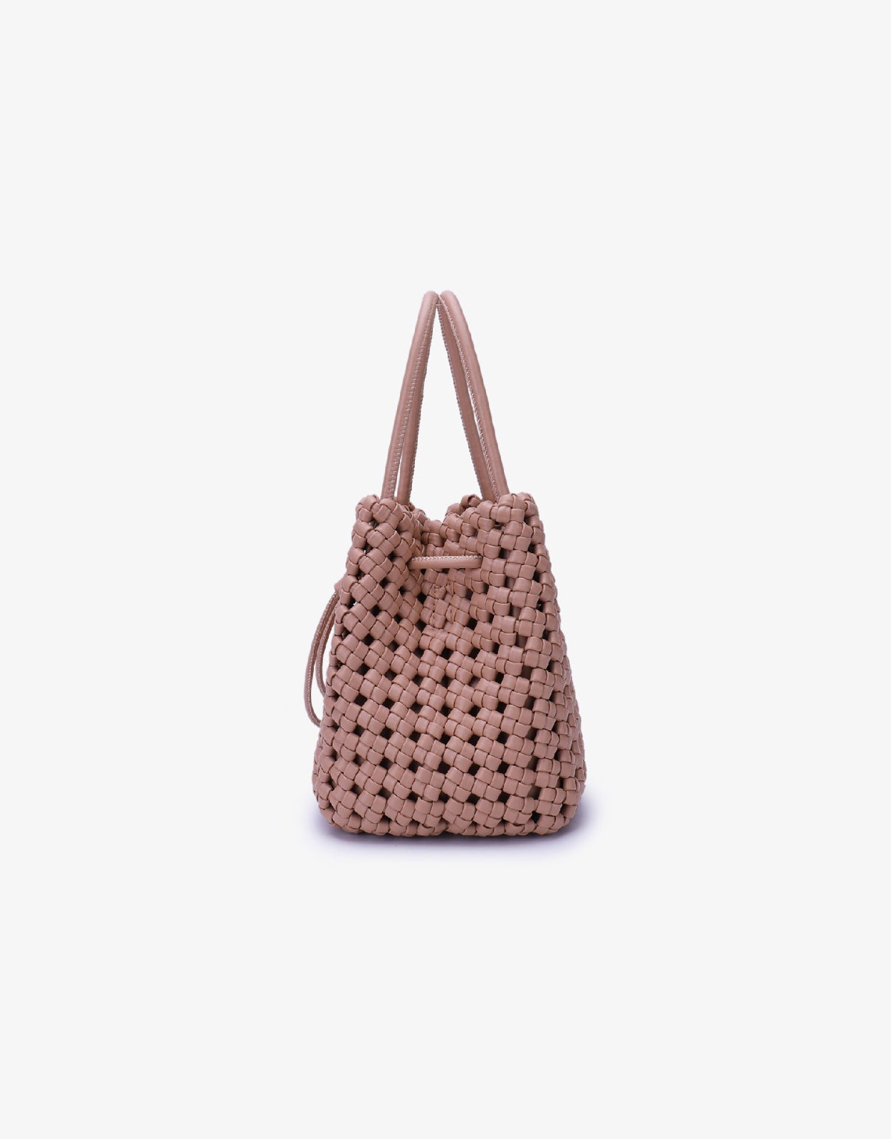 PERRIE BUCKET MINI WOVEN SQUARE LIGHT TAN - REMI/REID