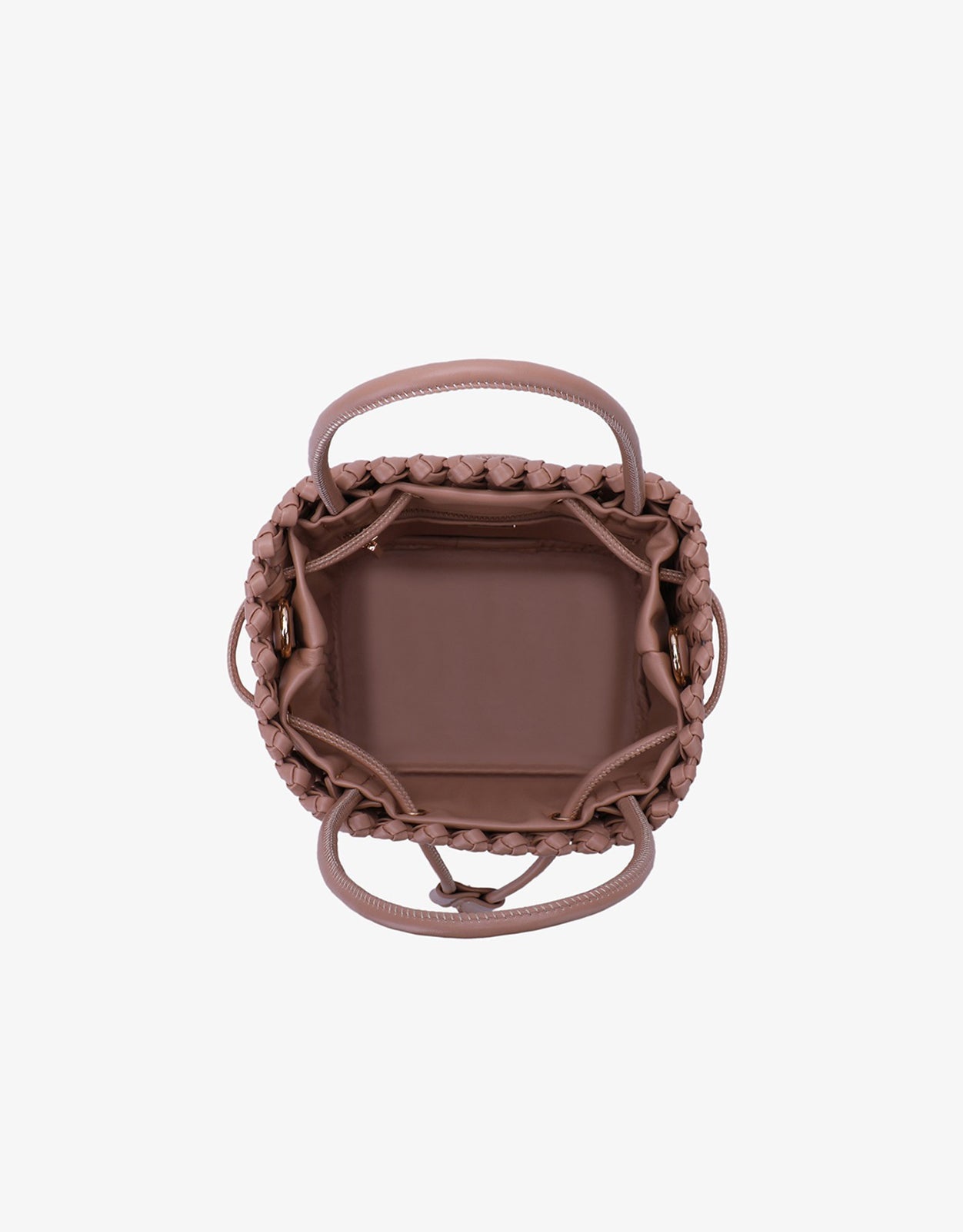 PERRIE BUCKET MINI WOVEN SQUARE LIGHT TAN - REMI/REID