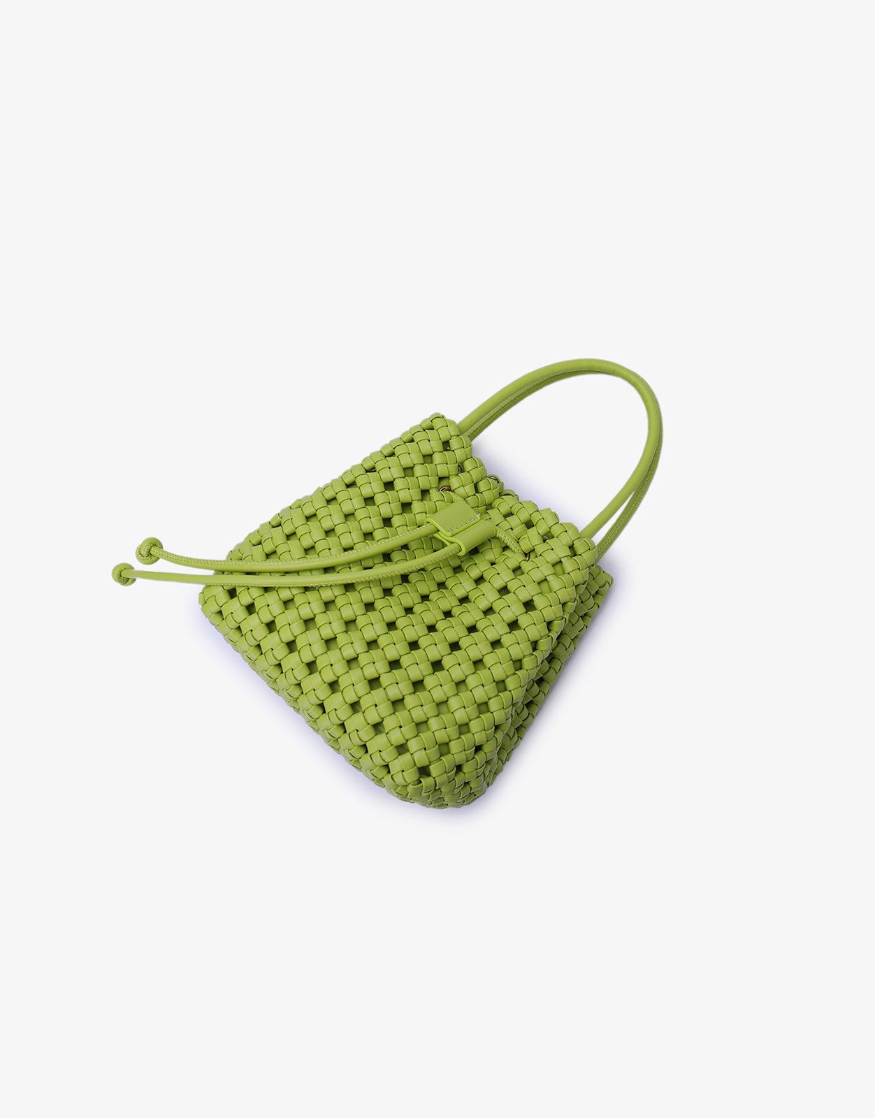 PERRIE BUCKET MINI WOVEN SQUARE LIME - REMI/REID