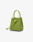 PERRIE BUCKET MINI WOVEN SQUARE LIME - REMI/REID