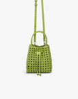 PERRIE BUCKET MINI WOVEN SQUARE LIME - REMI/REID