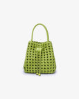 PERRIE BUCKET MINI WOVEN SQUARE LIME - REMI/REID