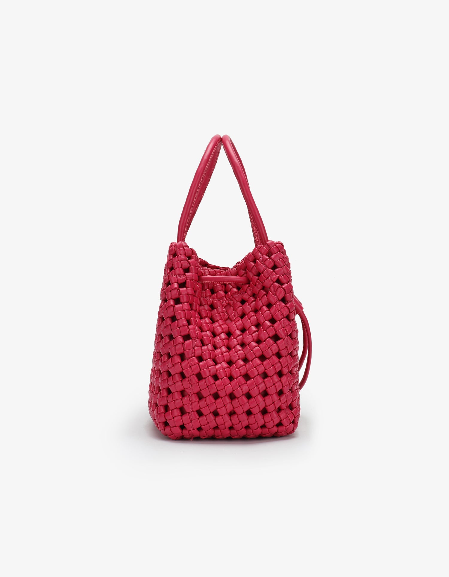 PERRIE BUCKET MINI WOVEN SQUARE MAGENTA - REMI/REID